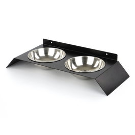 Hanah Home Pet018 Comedero para mascotas de metal negro 50 cm